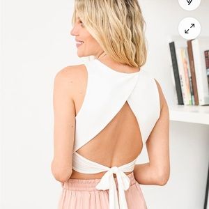 Lulus Cropped tie back top UNWORN WITH TAGS